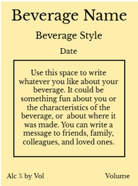 Back label - Add Photo Bamboo Tall