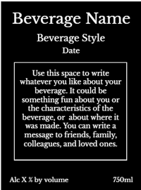 Back label - Add Photo Black Tall