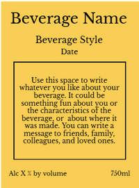 Back label - Add Photo Swirly Orange