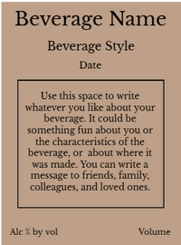 Back label - Add Photo Wicker Tall