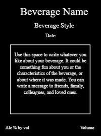 Back label - Arizona Sunset