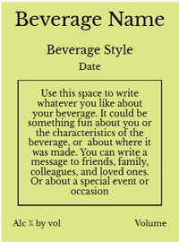 Back label - Autumn Leaves Green