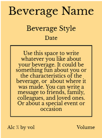 Back label - Autumn Leaves Yellow