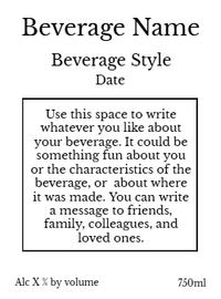 Back label - Aztec Round