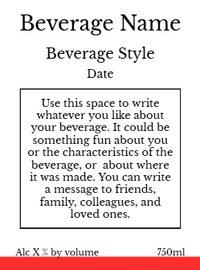 Back label - Bee Line Red