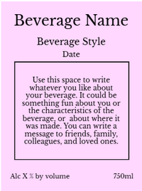 Back label - Bunny Love