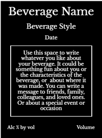 Back label - Calavera Tall