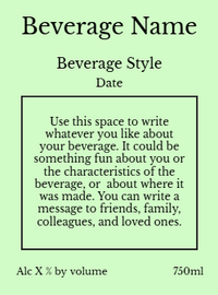 Back label - Cat Tales Yellow