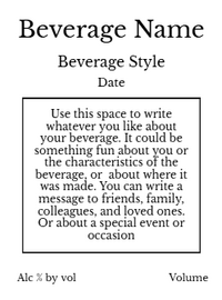 Back label - Cherry Tree