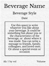 Back label - Country Life