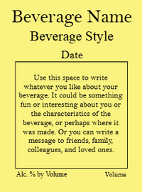 Back label - Dotted Flowers Tall