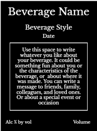 Back label - Elixir Large