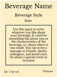 Back label - Estate Tall