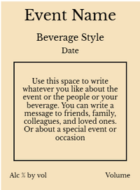 Back label - Filigree Wedding