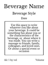 Back label - Floral Lavender