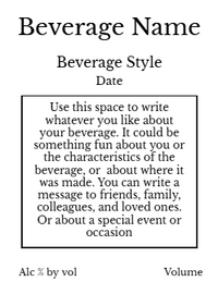 Back label - Fractal Wide