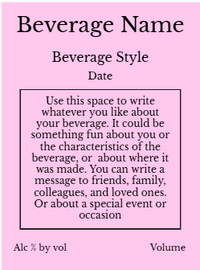 Back label - Freebird Pink