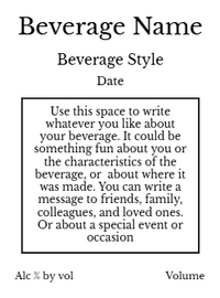 Back label - Fruity Pink