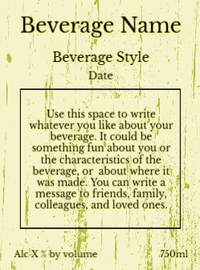 Back label - Funky Leaves Horizontal