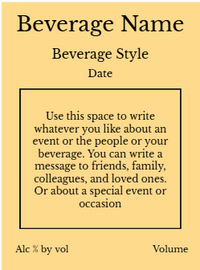 Back label - Golden Heart