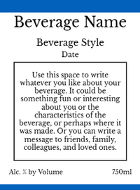 Back label - Hello my name is