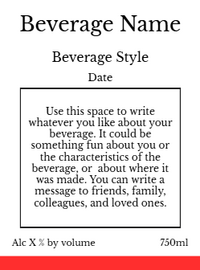 Back label - Line Wine Red