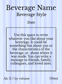 Back label - Love Birds Blue