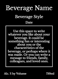 Back label - New Wave Tall