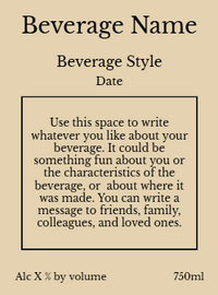 Back label - New World Large