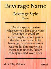 Back label - Old Fashion Apple Round