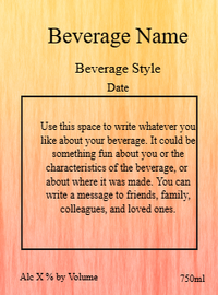 Back label - Old Fashion Apple Round