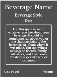 Back label - Pear Crate Gray