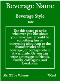 Back label - Rated Scrumptious