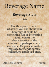 Back label - Sketches