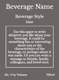 Back label - Zombie Wine Tall